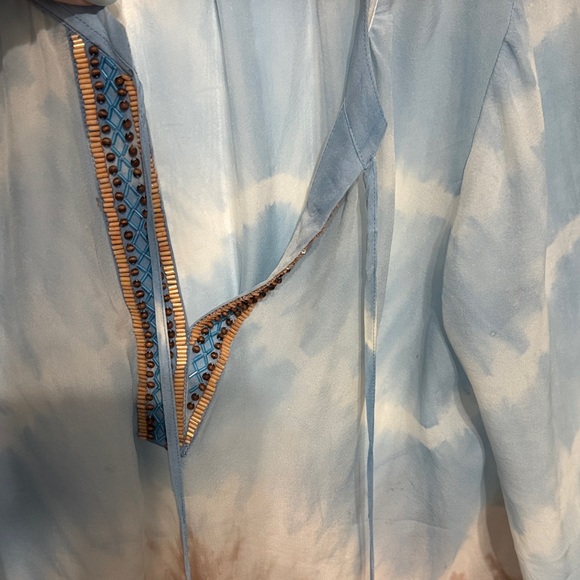 Hale Bob Blue and Brown Tie-Dye Tunic - Picture 2 of 7